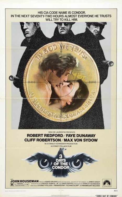 1000 piece jigsaw puzzle for the movie poster: Three Days of the Condor (1975)