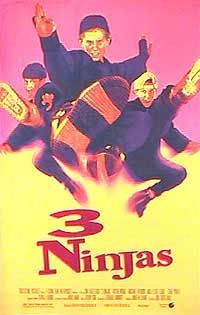 the movie poster: 3 Ninjas (1992)