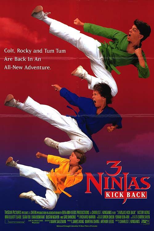 the movie poster: 3 Ninjas Kick Back (1994)