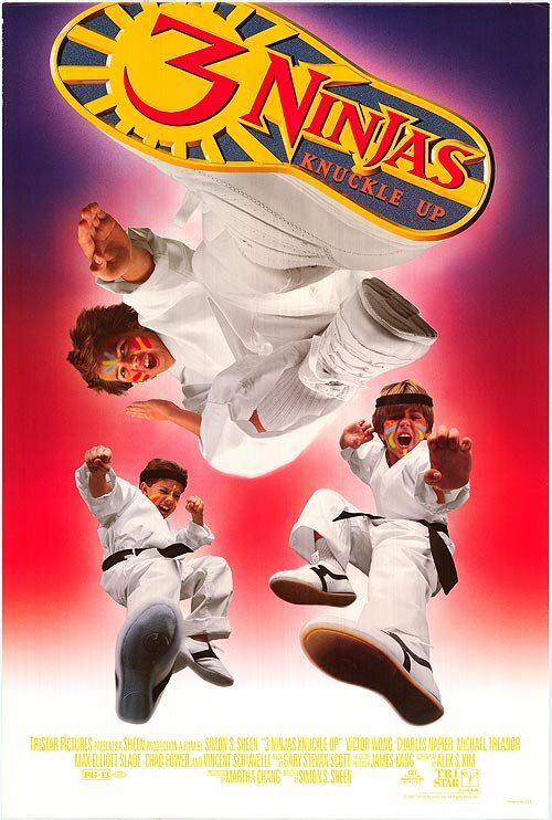 1000 piece jigsaw puzzle for the movie poster: 3 Ninjas Knuckle Up (1995)