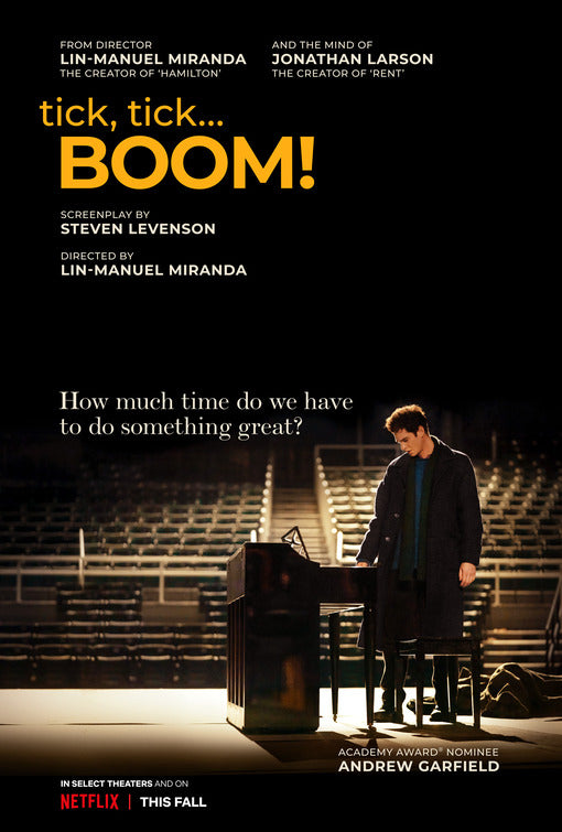 1000 piece jigsaw puzzle for the movie poster: Tick, Tick... Boom (2021)