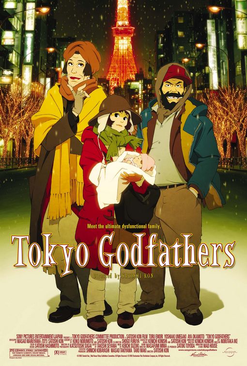 the movie poster: Tokyo Godfathers (2003) ver2