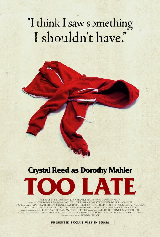 1000 piece jigsaw puzzle for the movie poster: Too Late (2016) ver2