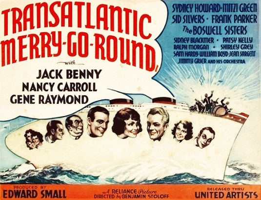 1000 piece jigsaw puzzle for the movie poster: Transatlantic Merry-Go-Round (1934)