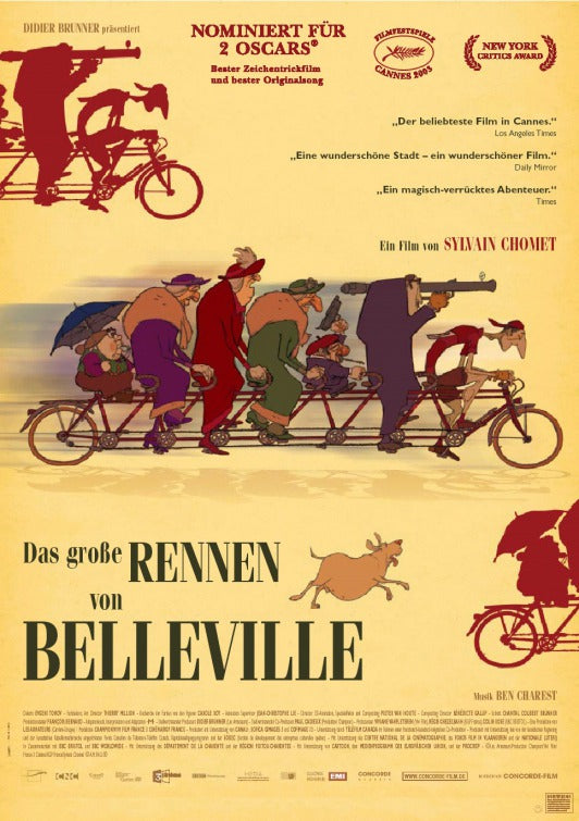 the movie poster: The Triplets of Belleville (2003) ver1