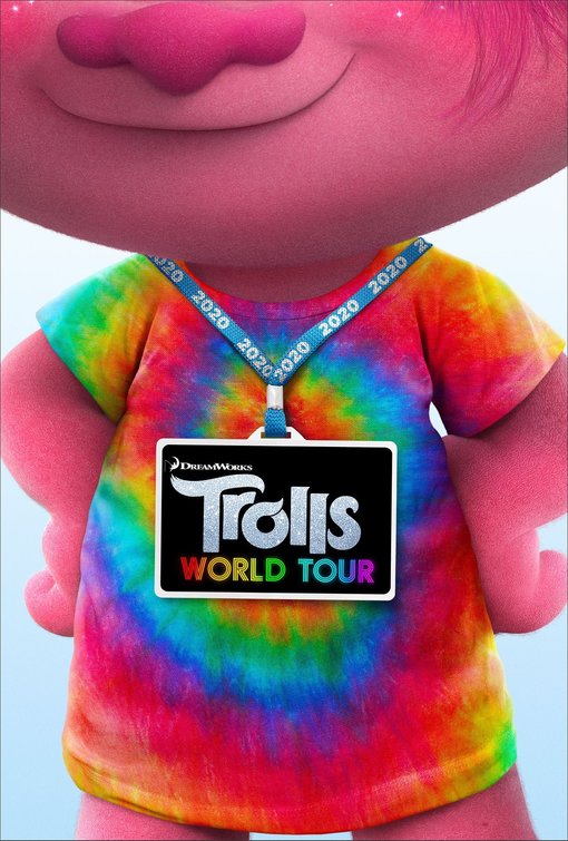 1000 piece jigsaw puzzle for the movie poster: Trolls World Tour (2020)