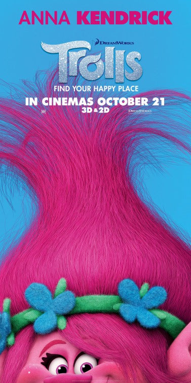 1000 piece jigsaw puzzle for the movie poster: Trolls (2016) ver2