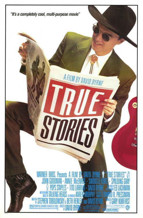 the movie poster: True Stories (1986)