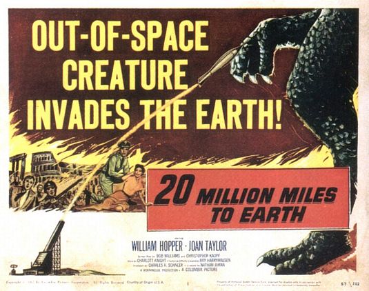 the movie poster: 20 Million Miles to Earth (1957)
