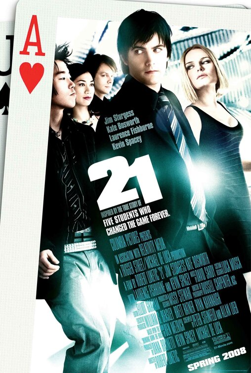 the movie poster: 21 (2008)