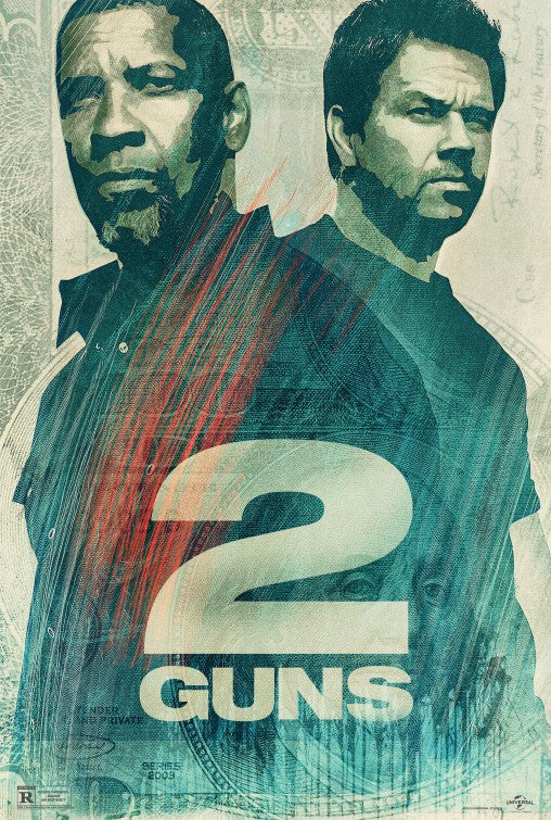 1000 piece jigsaw puzzle for the movie poster: 2 Guns (2013) ver4