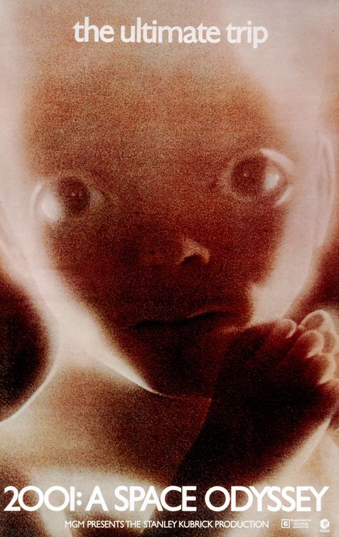 the movie poster: 2001: A Space Odyssey (1968)
