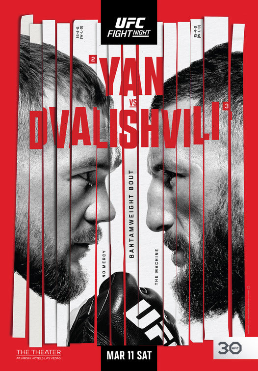 1000 piece jigsaw puzzle for tv poster: UFC Fight Night: Yan vs Dvalishvili