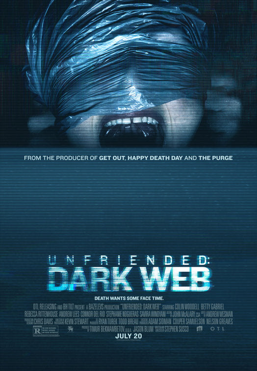 1000 piece jigsaw puzzle for the movie poster: Unfriended: Dark Web (2018)