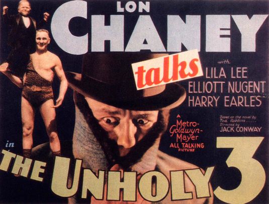 the movie poster: The Unholy Three (1930)