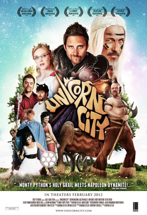 1000 piece jigsaw puzzle for the movie poster: Unicorn City (2012)
