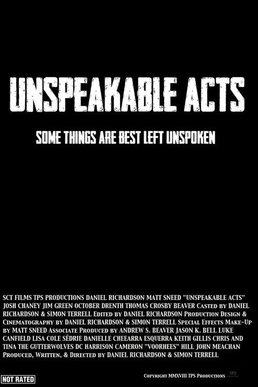1000 piece jigsaw puzzle for the movie poster: Unspeakable Acts (2018)