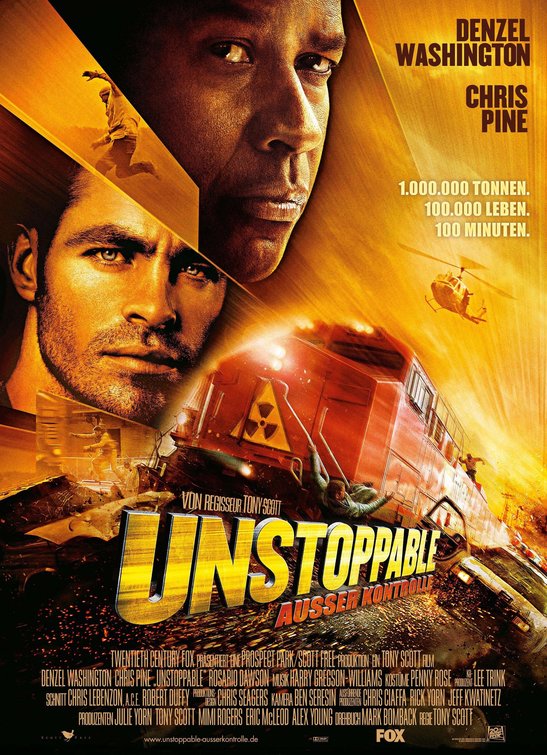1000 piece jigsaw puzzle for the movie poster: Unstoppable (2010) ver8