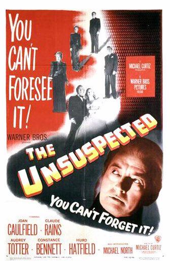 the movie poster: The Unsuspected (1947)