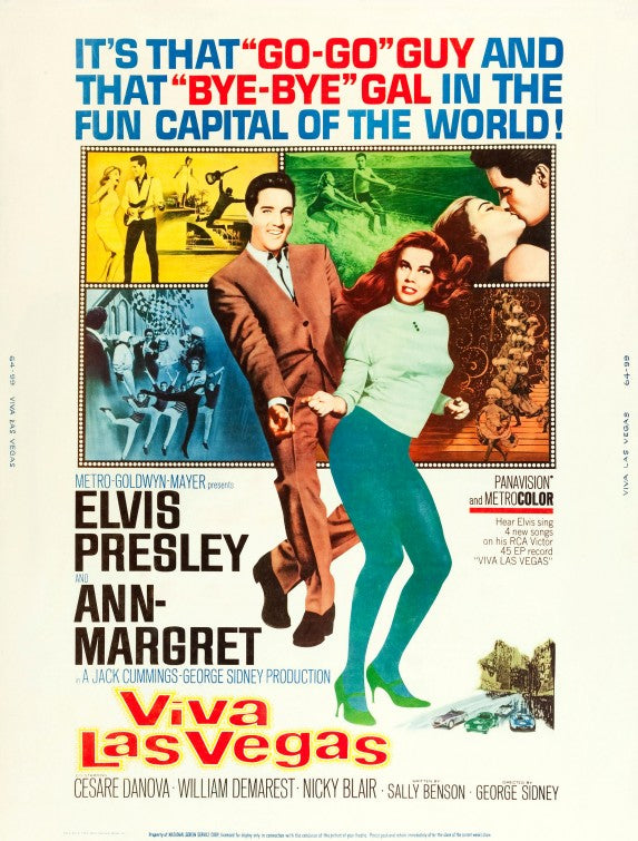 1000 piece jigsaw puzzle for the movie poster: Viva Las Vegas (1964)