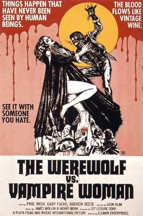 the movie poster: The Werewolf Versus Vampire Woman (1972)