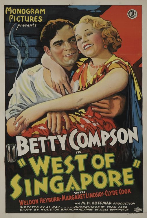 the movie poster: West of Singapore (1933)