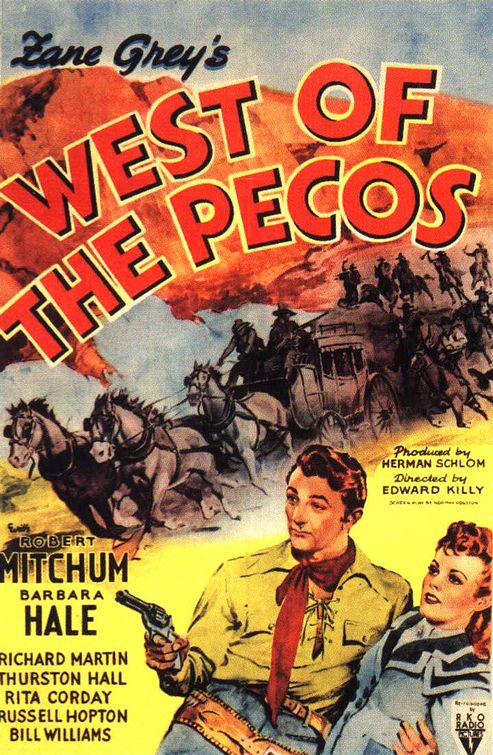 the movie poster: West of the Pecos (1945)