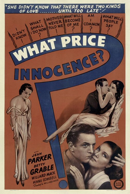 the movie poster: What Price Innocence? (1933)