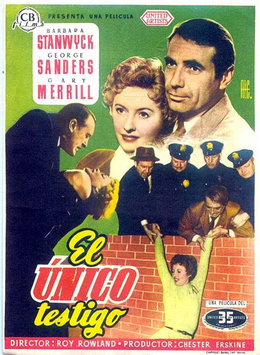 the movie poster: Witness to Murder (1954) ver3