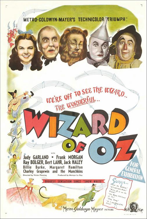 the movie poster: The Wizard of Oz (1939)
