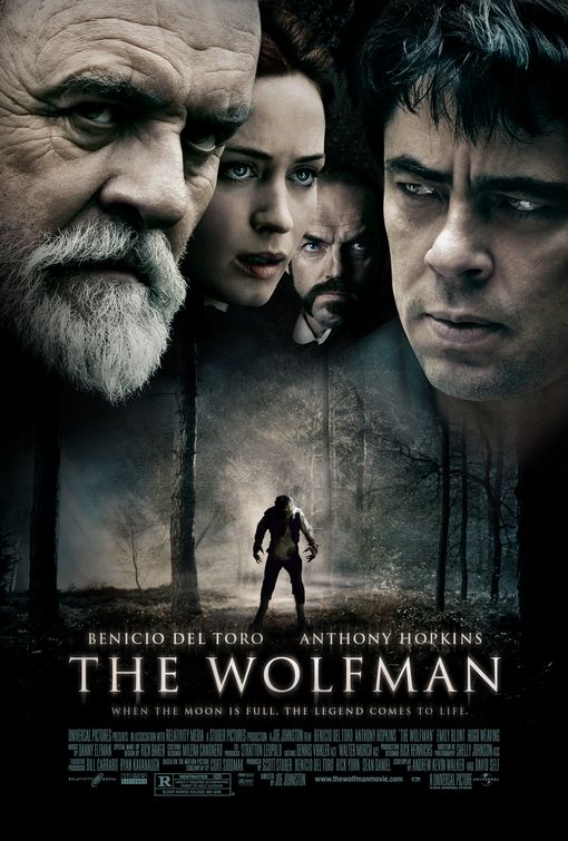 1000 piece jigsaw puzzle for the movie poster: The Wolfman (2010) ver9