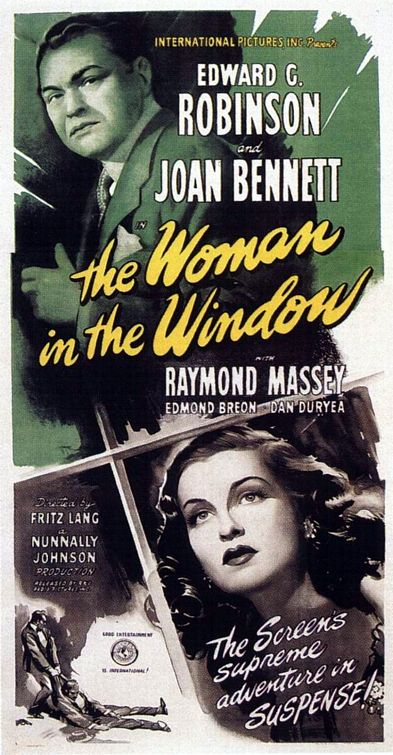 the movie poster: The Woman in the Window (1945) ver2