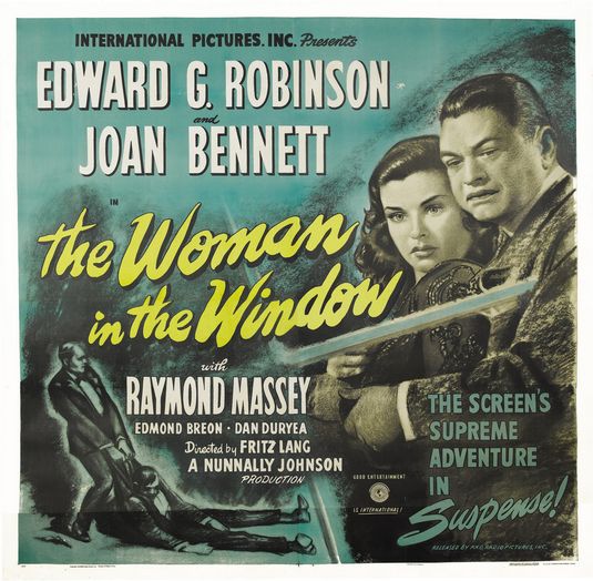 the movie poster: The Woman in the Window (1945) ver3