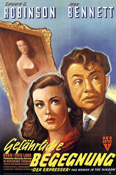 the movie poster: The Woman in the Window (1945) ver4