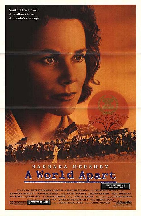 the movie poster: A World Apart (1988)