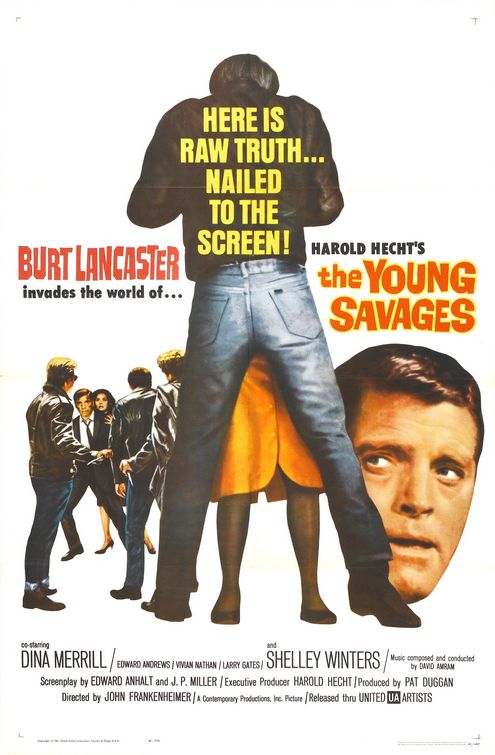1000 piece jigsaw puzzle for the movie poster: The Young Savages (1961)