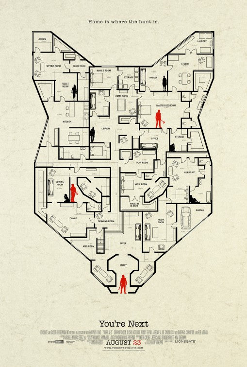1000 piece jigsaw puzzle for the movie poster: You're Next (2013) ver7