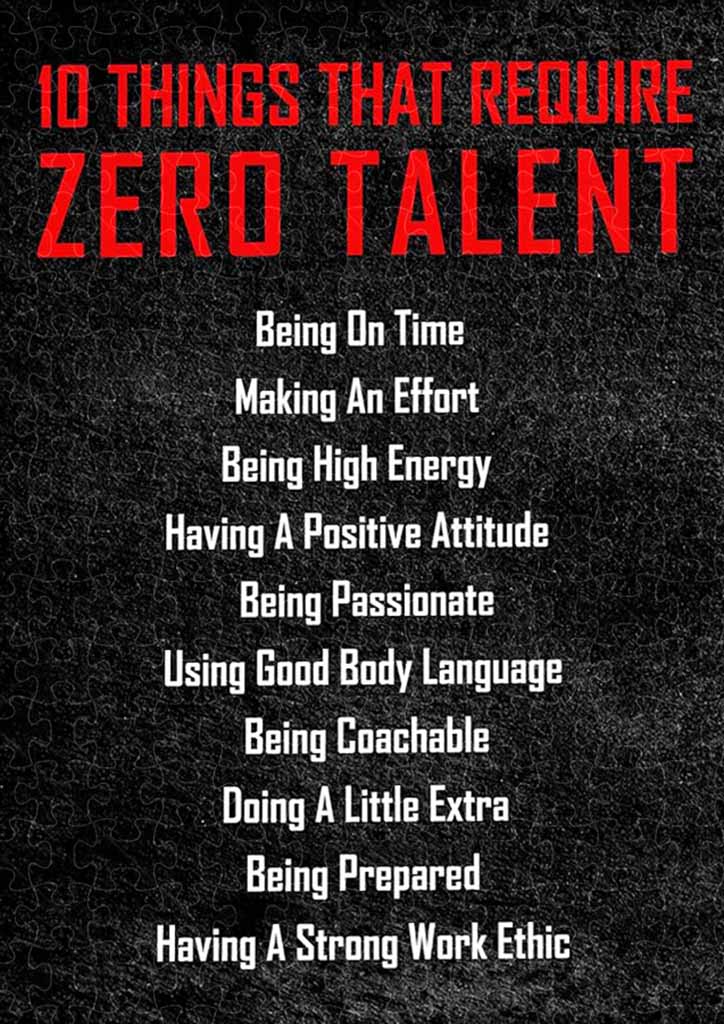 10 Things that Require Zero Talent, Puzzles for adult 1000 piece, Inspirational Poster Canvas puzzles