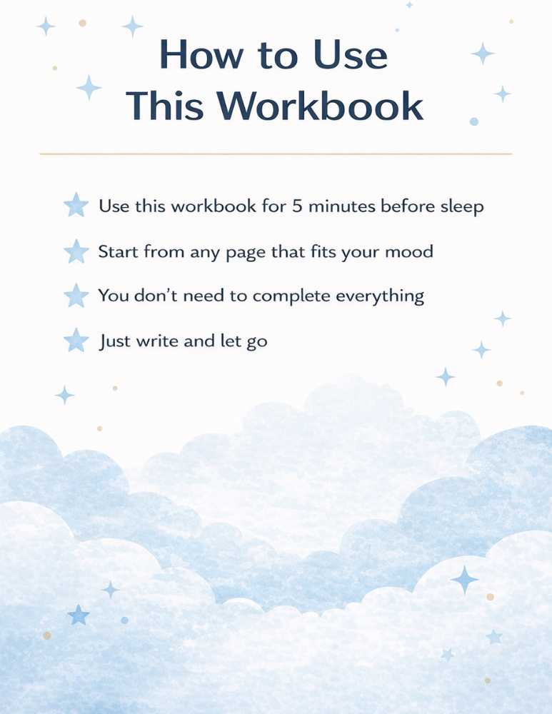 Stop Overthinking at Night Workbook