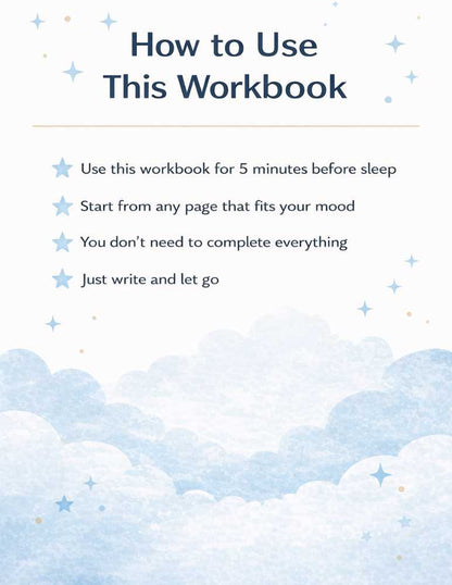 Stop Overthinking at Night Workbook
