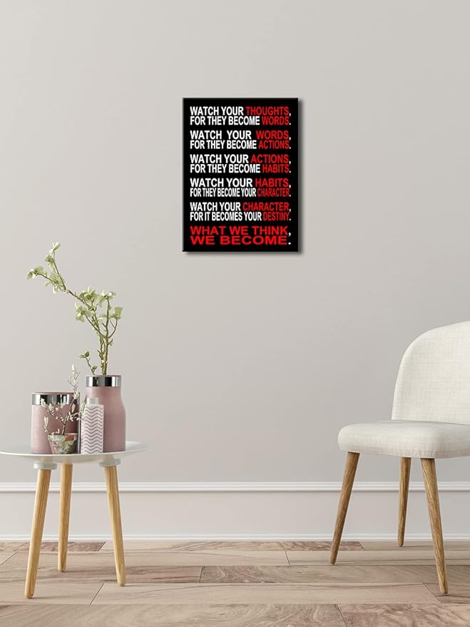 Watch Your Thoughts, Puzzle für Erwachsene, 1000 Teile, inspirierendes Poster, Leinwandpuzzle