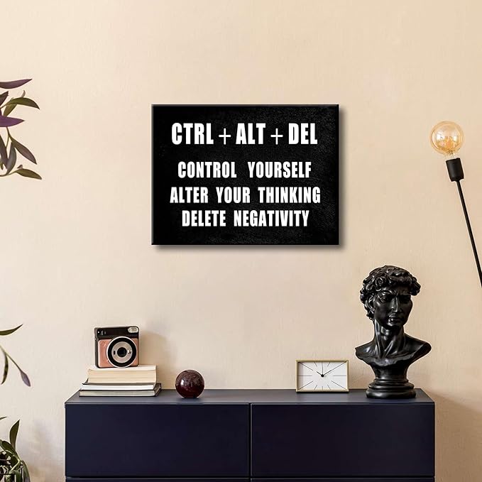 Puzzles for adult 1000 piece, CTRL+ALT+DEL, Inspirational Poster Canvas puzzles