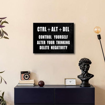 Puzzles for adult 1000 piece, CTRL+ALT+DEL, Inspirational Poster Canvas puzzles