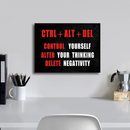 Puzzles for adult 1000 piece, CTRL+ALT+DEL, Inspirational Poster Canvas puzzles