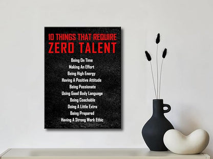 10 Things that Require Zero Talent, Puzzles for adult 1000 piece, Inspirational Poster Canvas puzzles