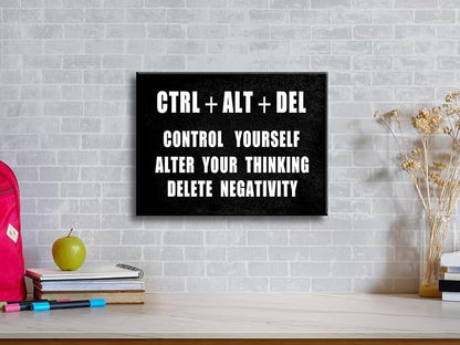 Puzzles for adult 1000 piece, CTRL+ALT+DEL, Inspirational Poster Canvas puzzles