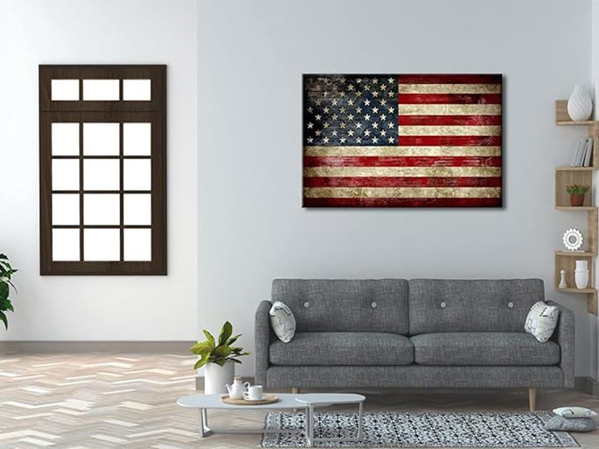 Large Old Vintage American Flag, Puzzles for adult 1000 piece, Inspirational Poster Canvas puzzles