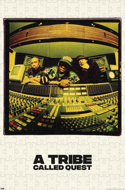 A retro-style puzzle featuring a soundboard design from A Tribe Called Quest, ideal for hip-hop lovers