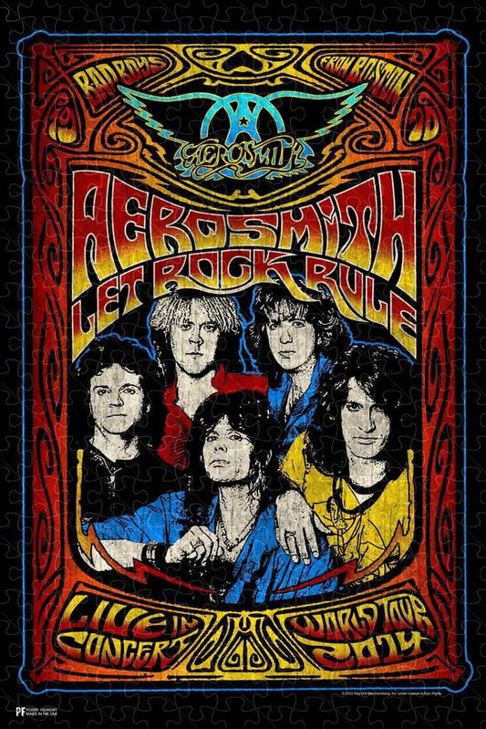 Aerosmith music band concert poster puzzle, wooden puzzle for adults