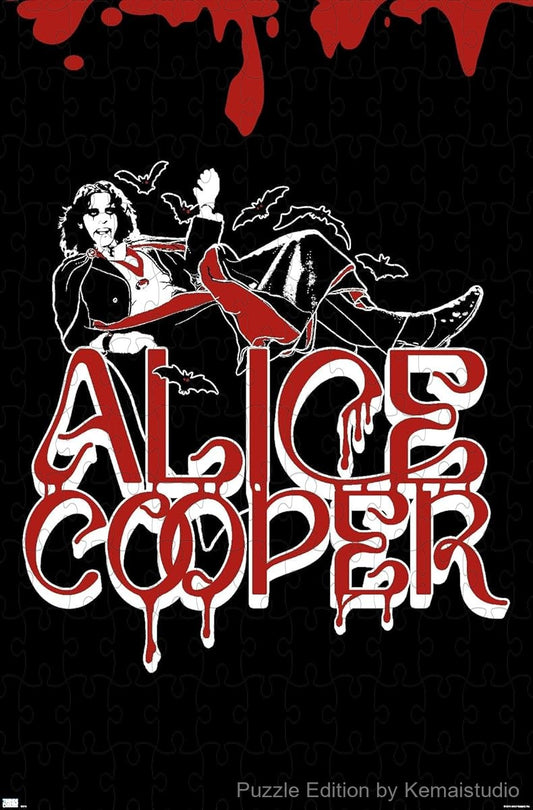 Gothic Vlad-themed design from Alice Cooper transformed into a puzzle